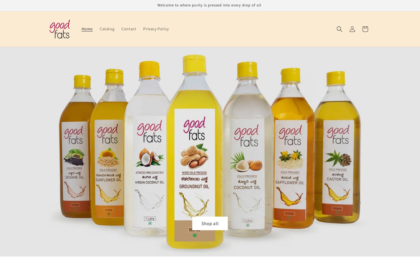 goodfats.in homepage screenshot