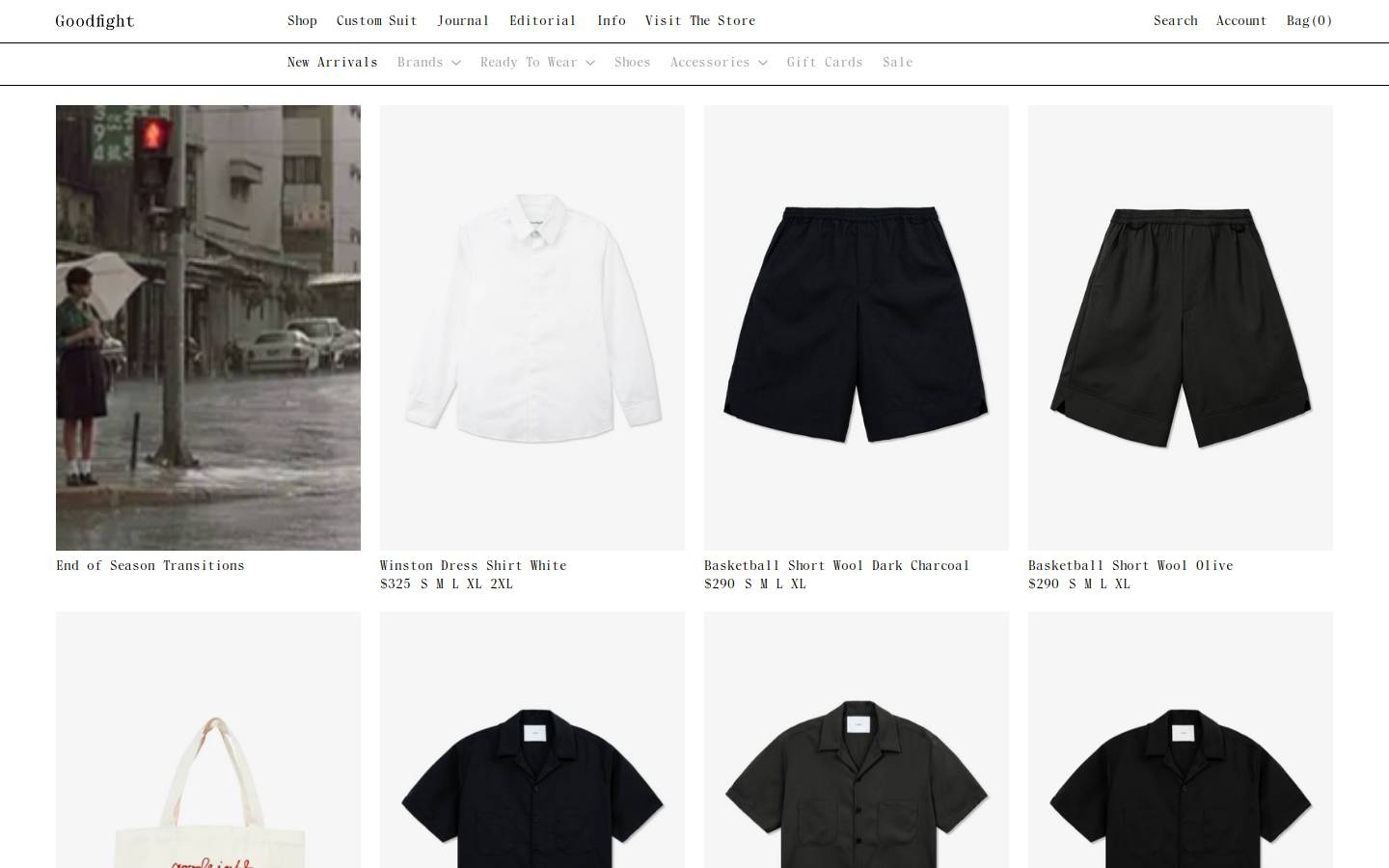 goodfight.shop homepage screenshot