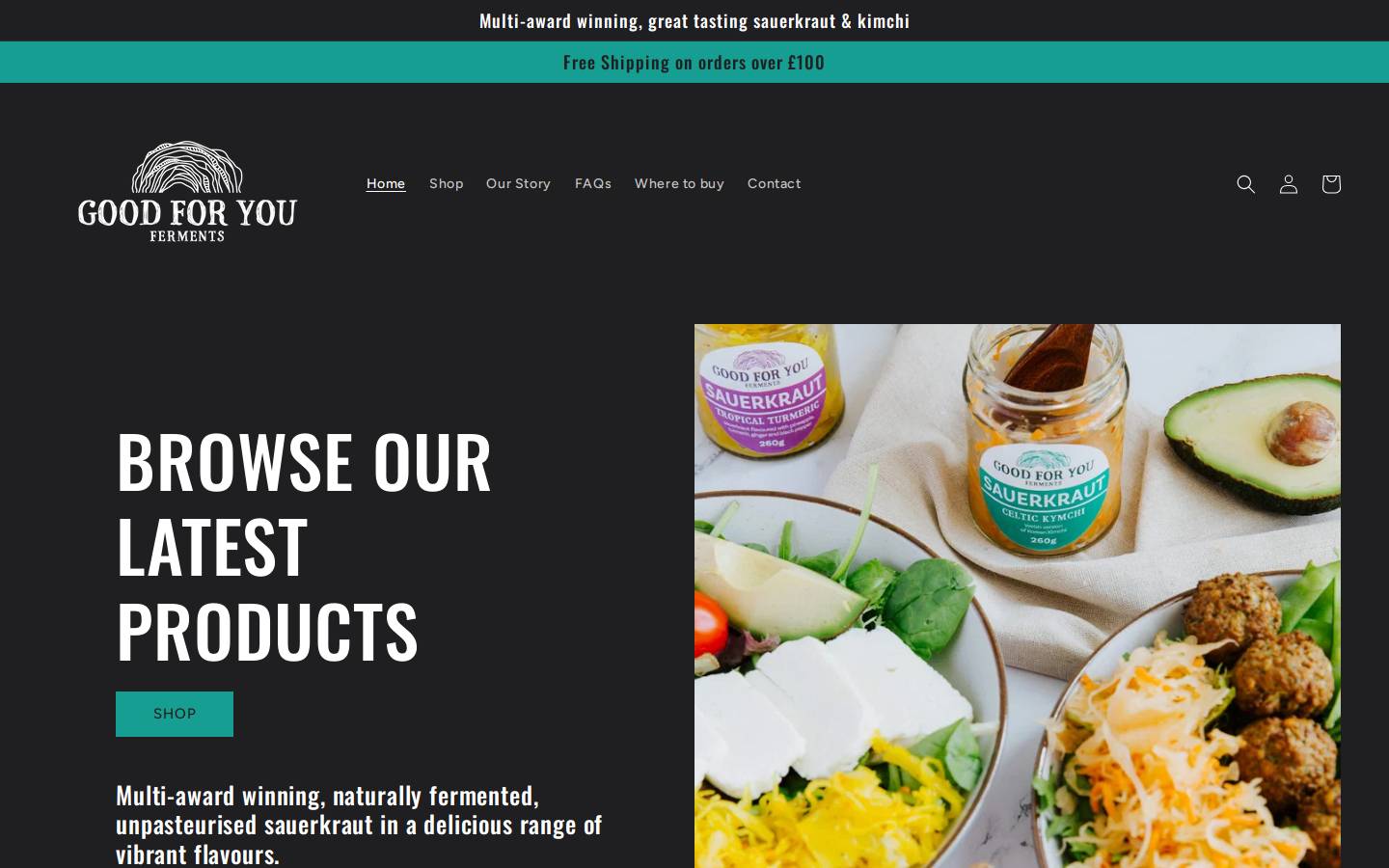 goodforyouferments.com homepage screenshot