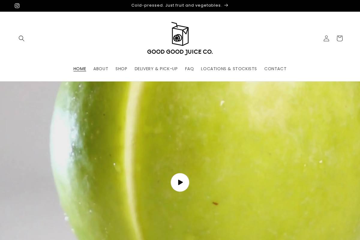 goodgoodjuice.co homepage screenshot