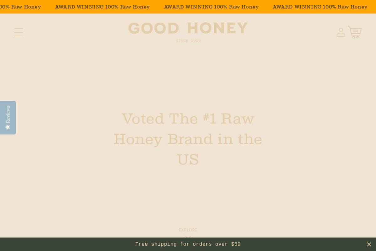 goodhoney.com homepage screenshot