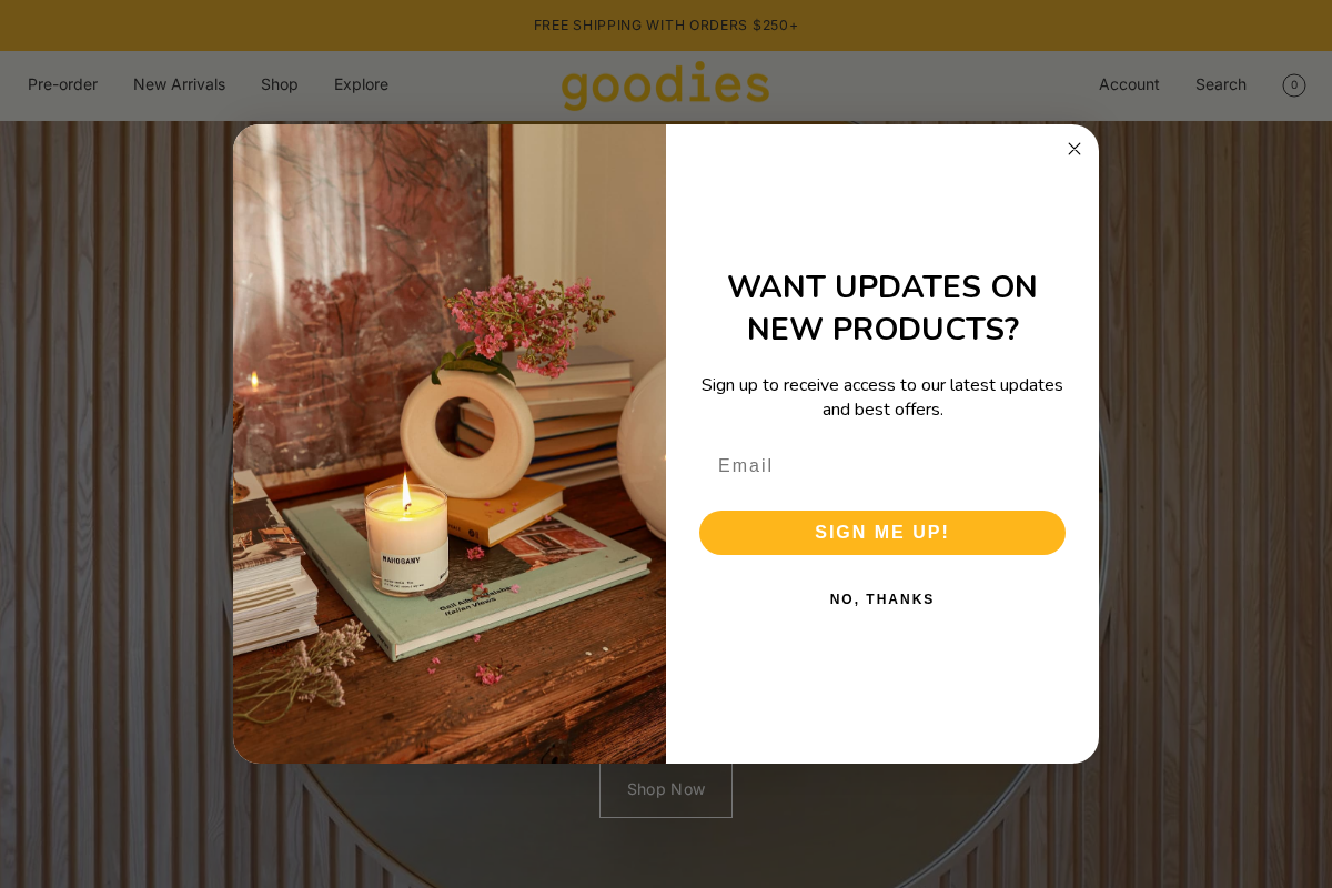 Goodies homepage screenshot
