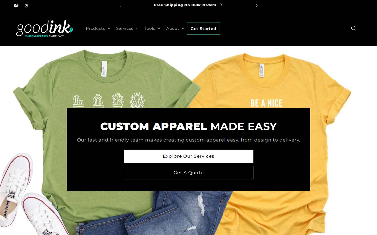Good Ink homepage screenshot
