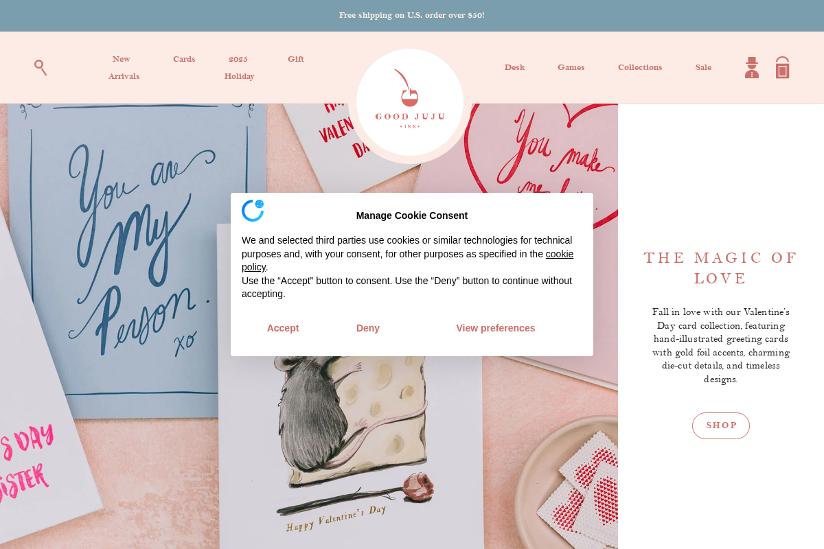 Good Juju Ink homepage screenshot