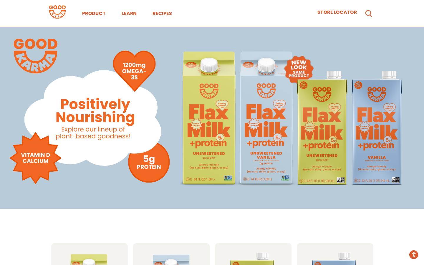 goodkarmafoods.com homepage screenshot