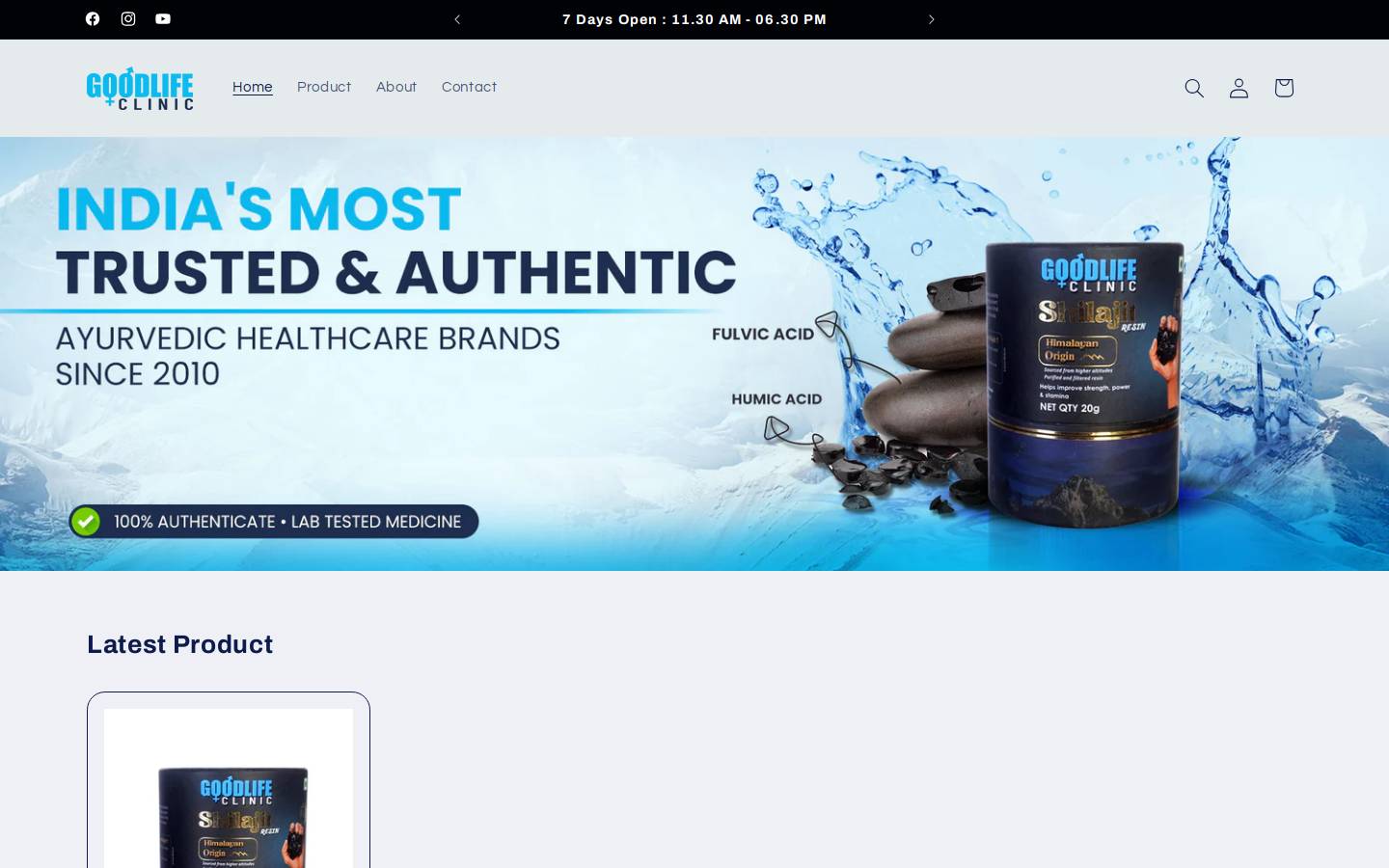 goodlifeclinicindia.com homepage screenshot