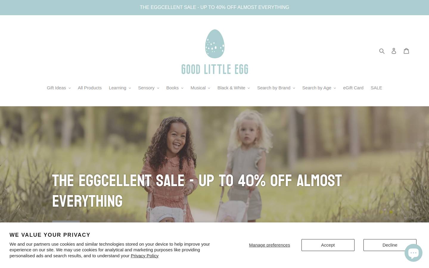Good Little Egg homepage screenshot