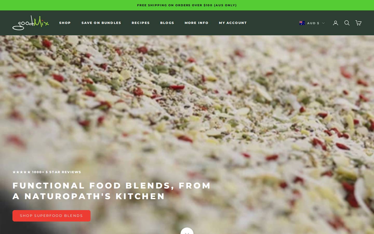 goodmix.com.au homepage screenshot