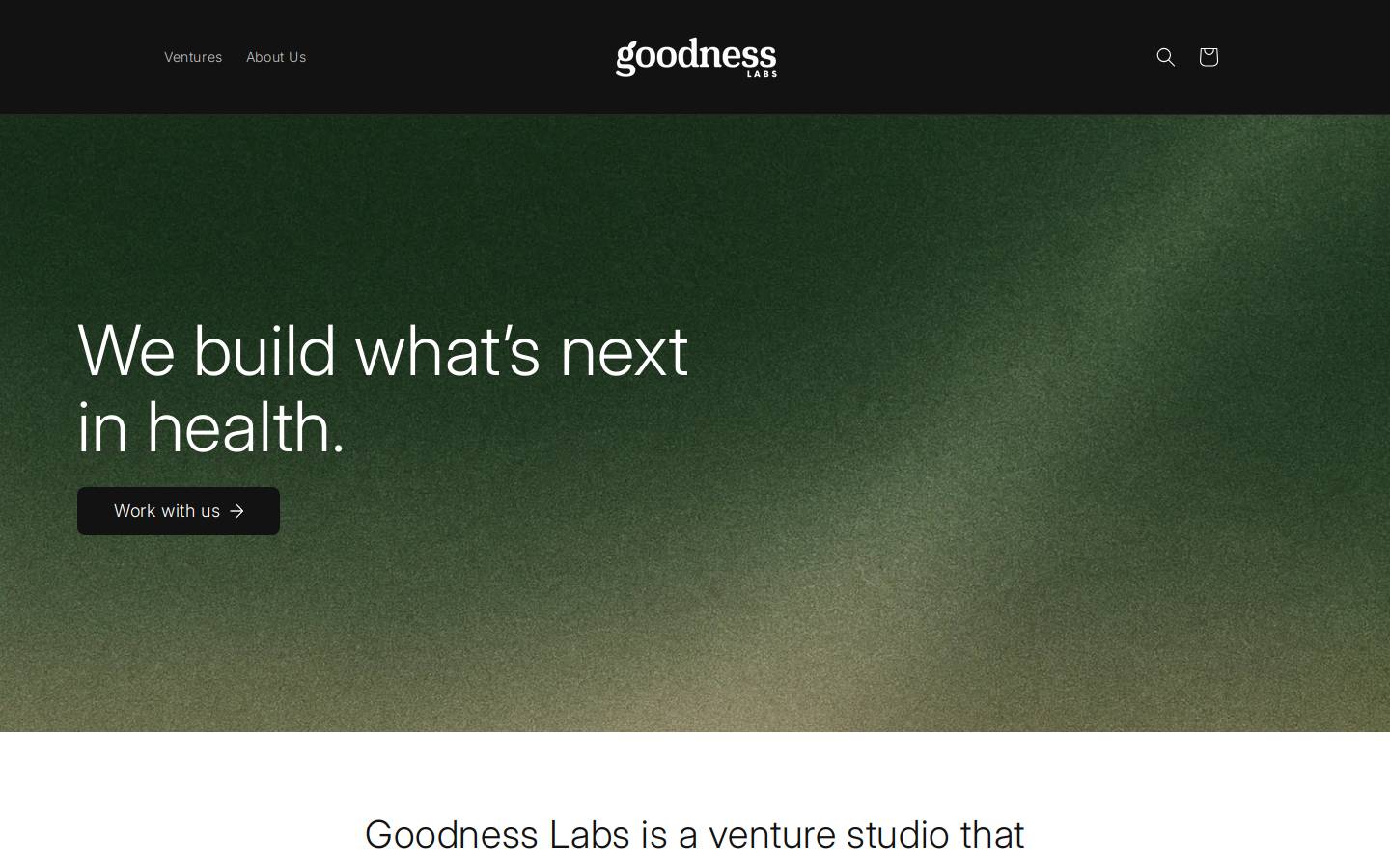 goodnesslabs.com homepage screenshot