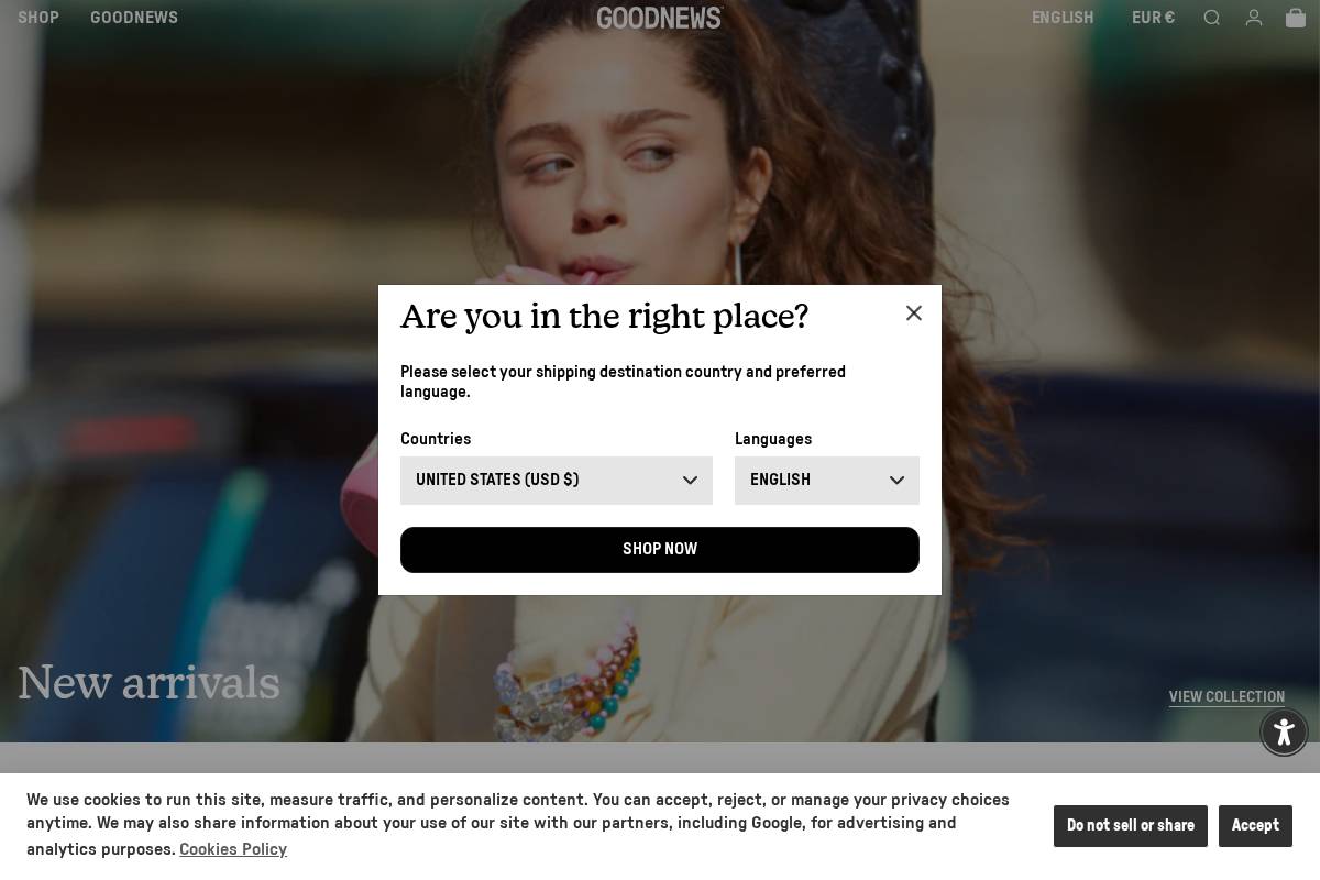 GoodNews homepage screenshot
