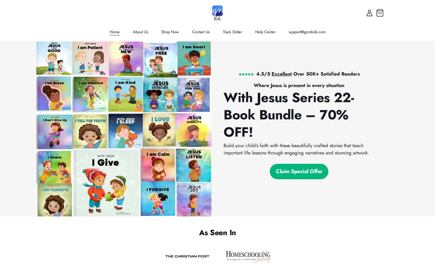 Good News Meditations Kids homepage screenshot
