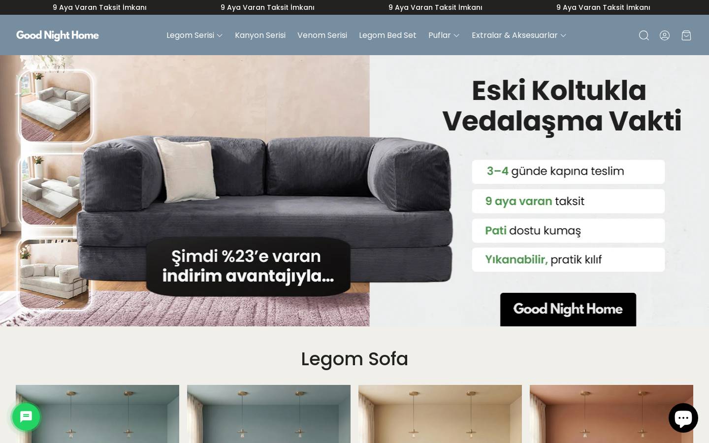 goodnighthome.com homepage screenshot