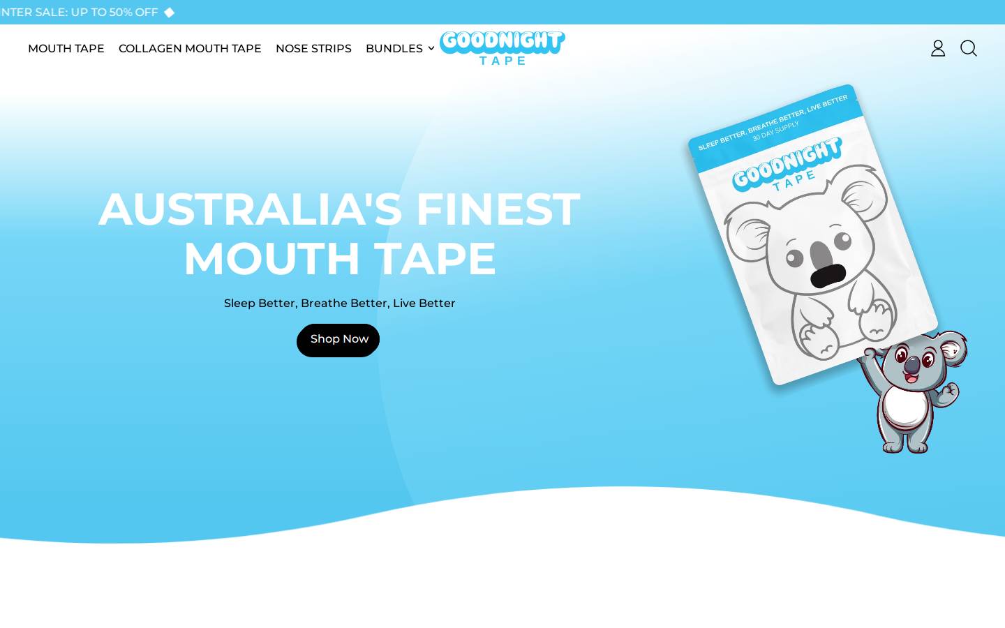 Goodnighttape homepage screenshot