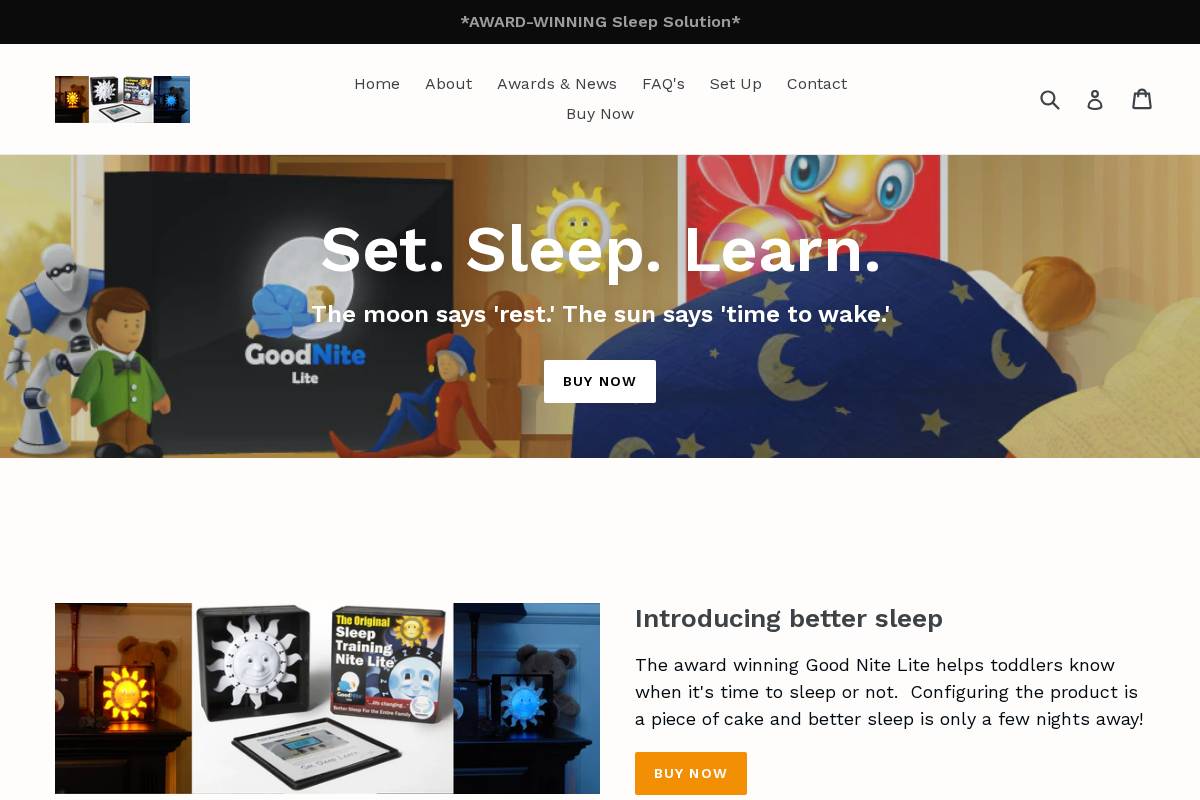 goodnitelite.com homepage screenshot