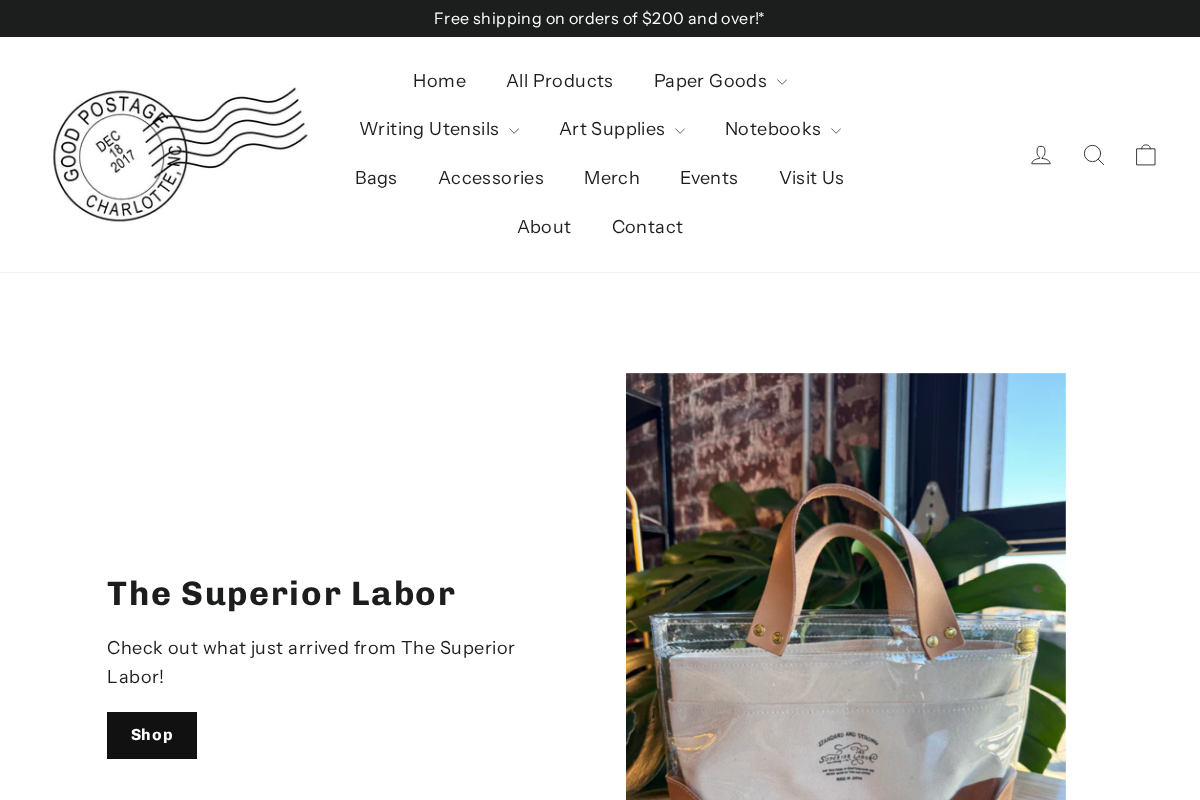 Good Postage homepage screenshot