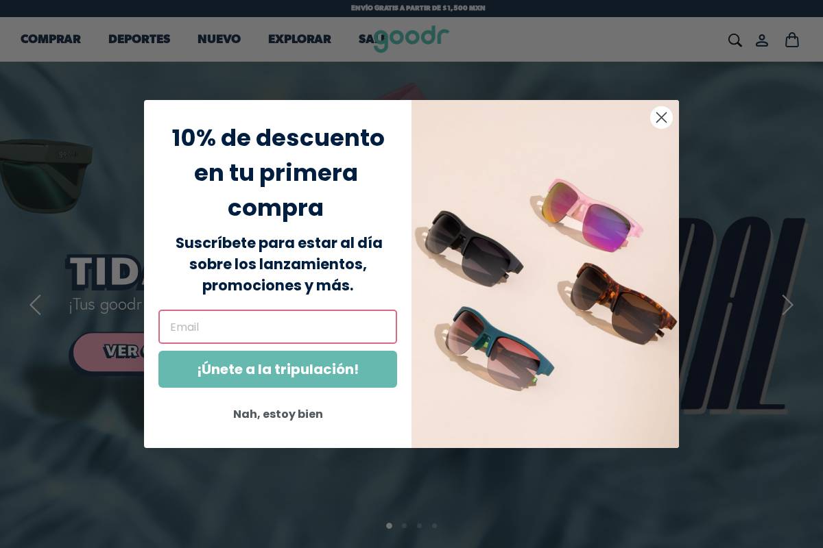 RUN goodr homepage screenshot