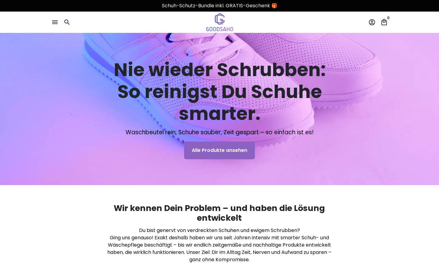 goodsaho.com homepage screenshot
