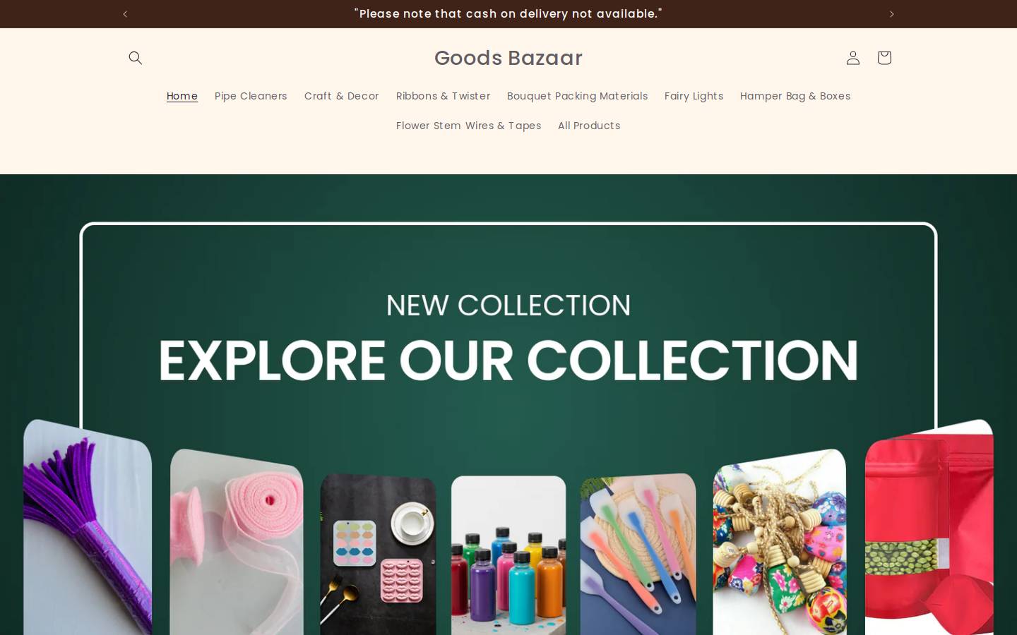 goodsbazaar.in homepage screenshot