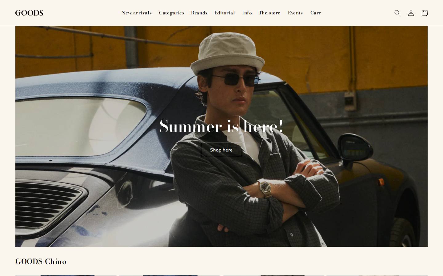 Goodscph homepage screenshot