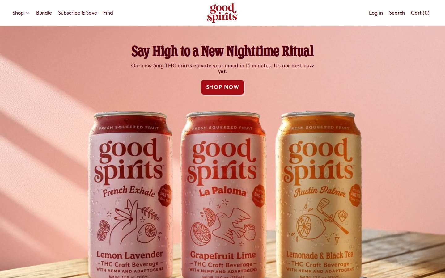 goodspiritsbevs.com homepage screenshot