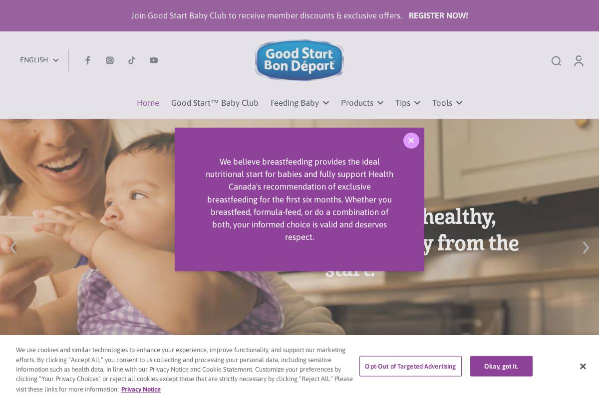 goodstartbaby.ca homepage screenshot
