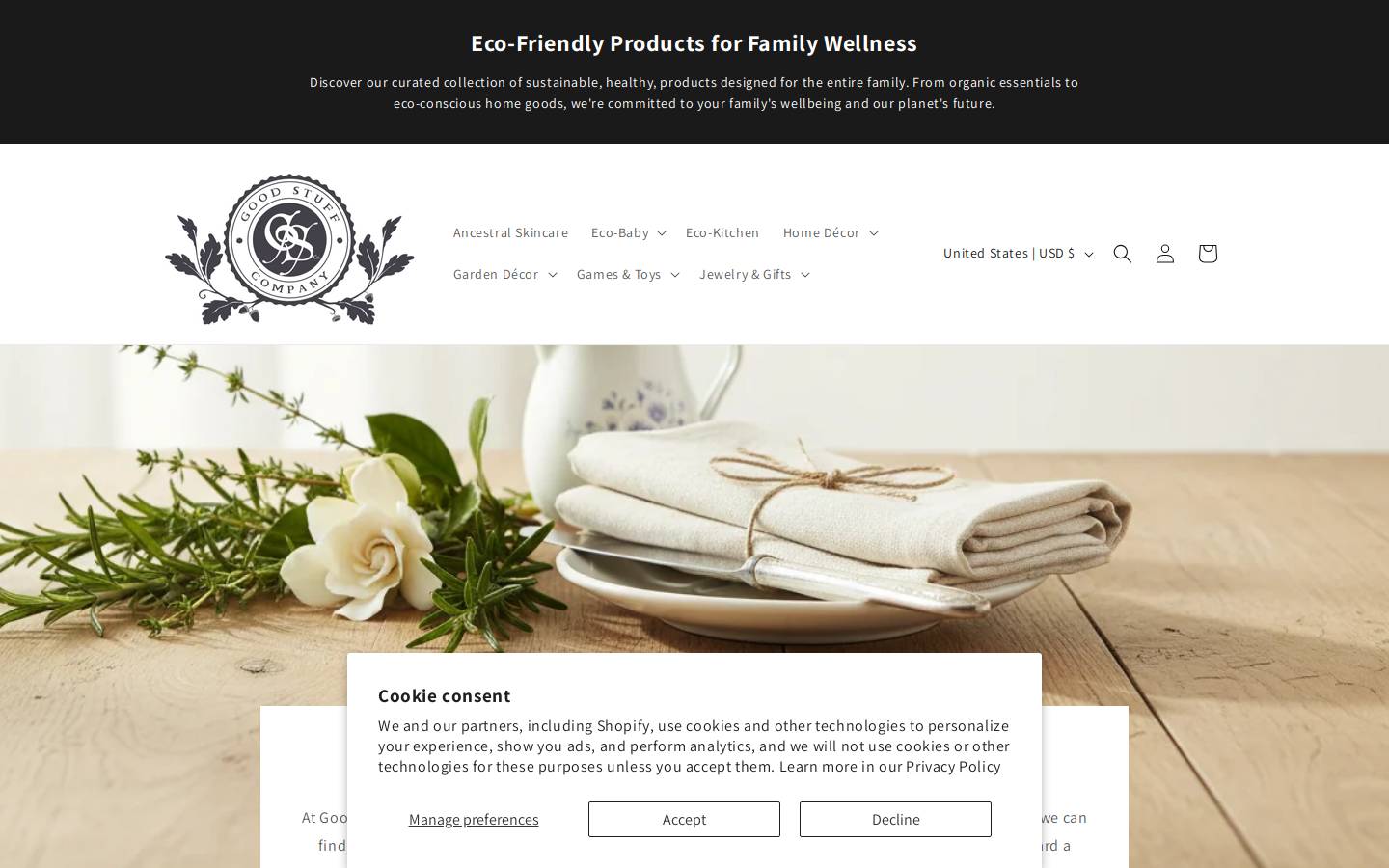 goodstuffcousa.com homepage screenshot