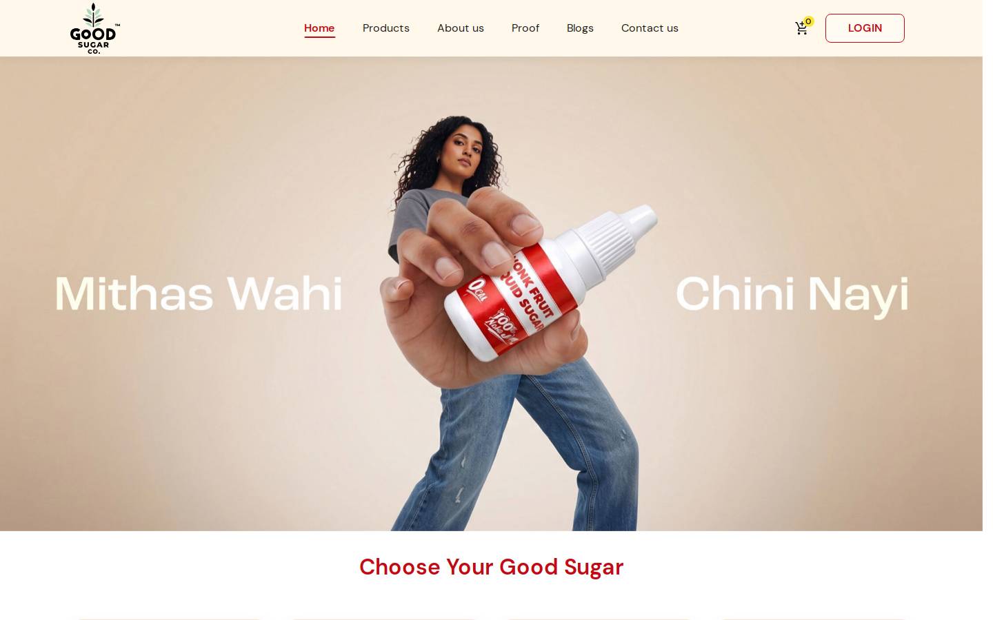 goodsugar.in homepage screenshot