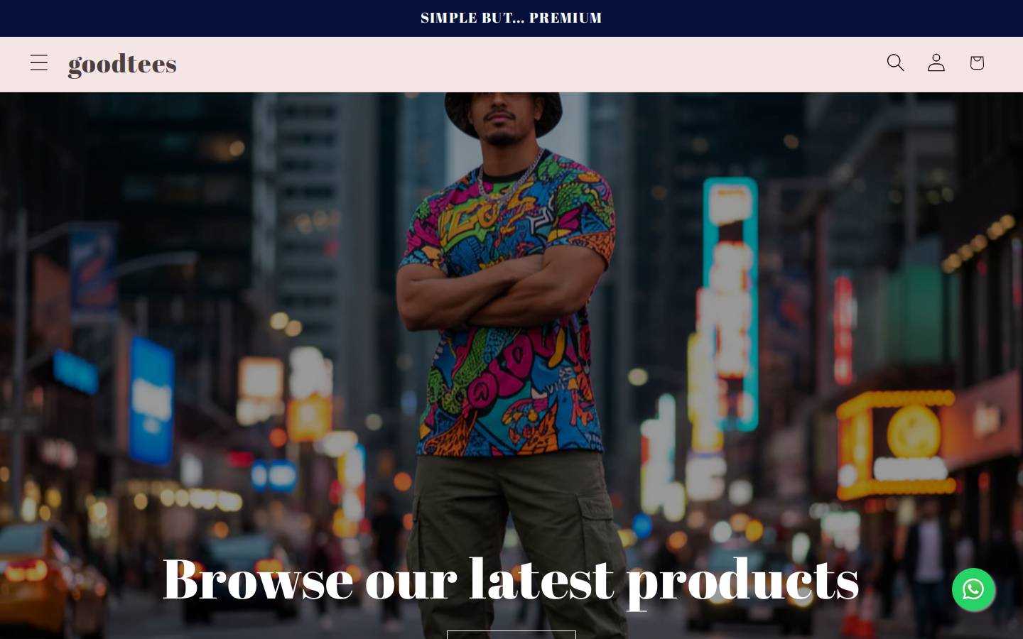 goodtees.in homepage screenshot