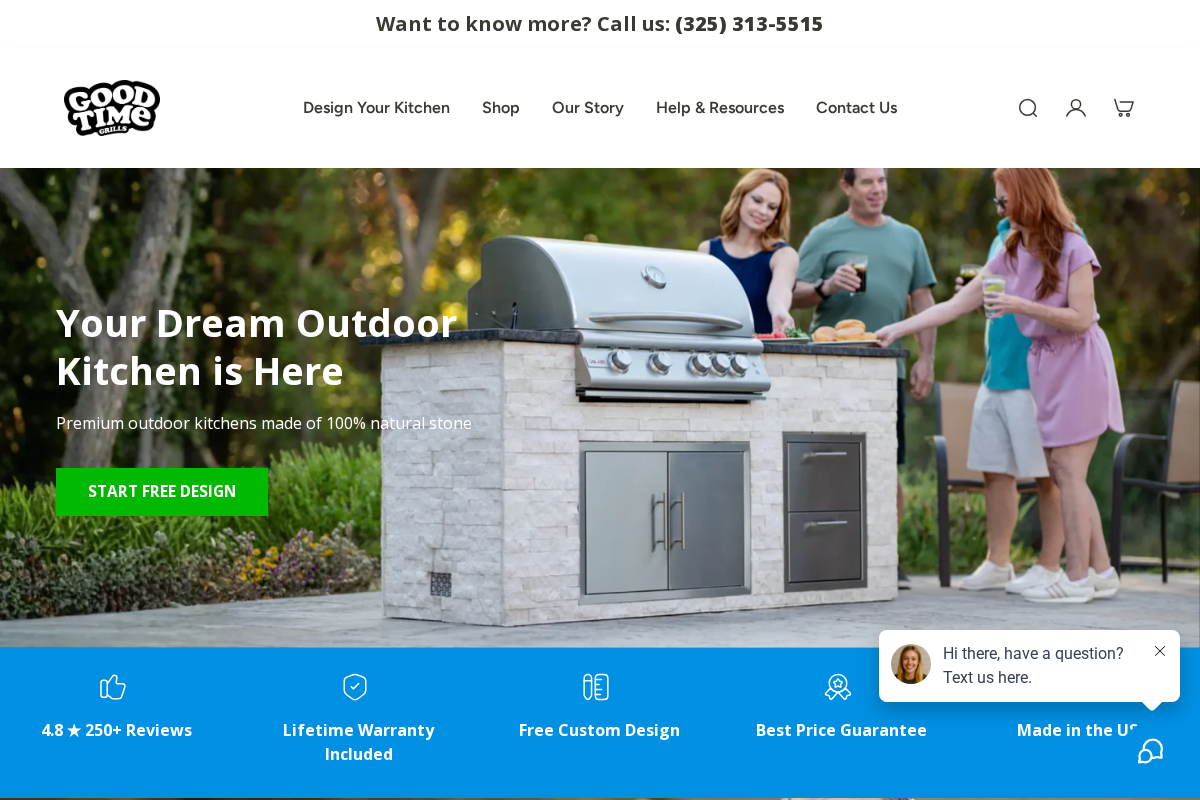 goodtimegrills.com homepage screenshot