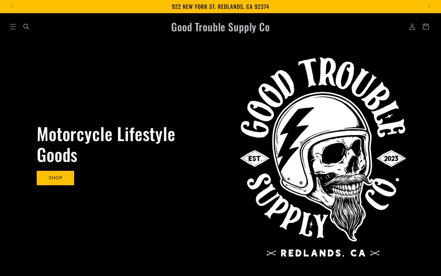 goodtroublesupplyco.com homepage screenshot