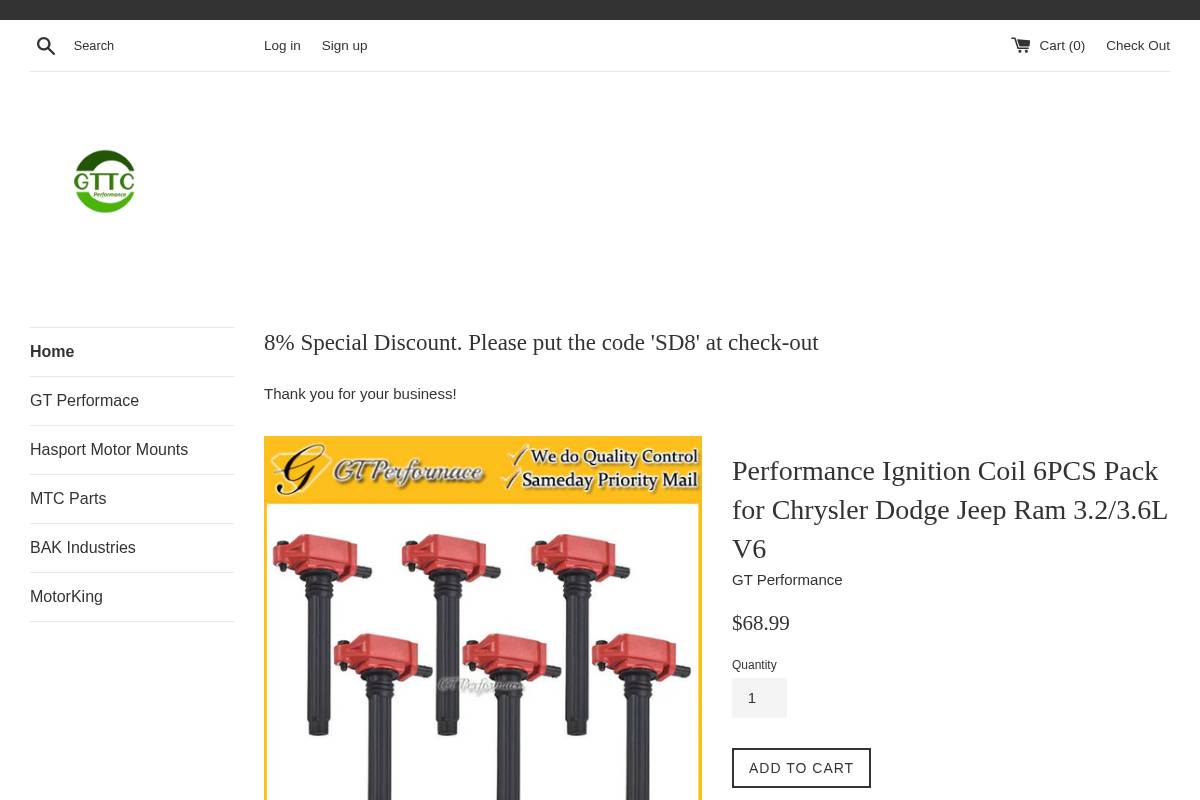 goodtrustautoparts.com homepage screenshot
