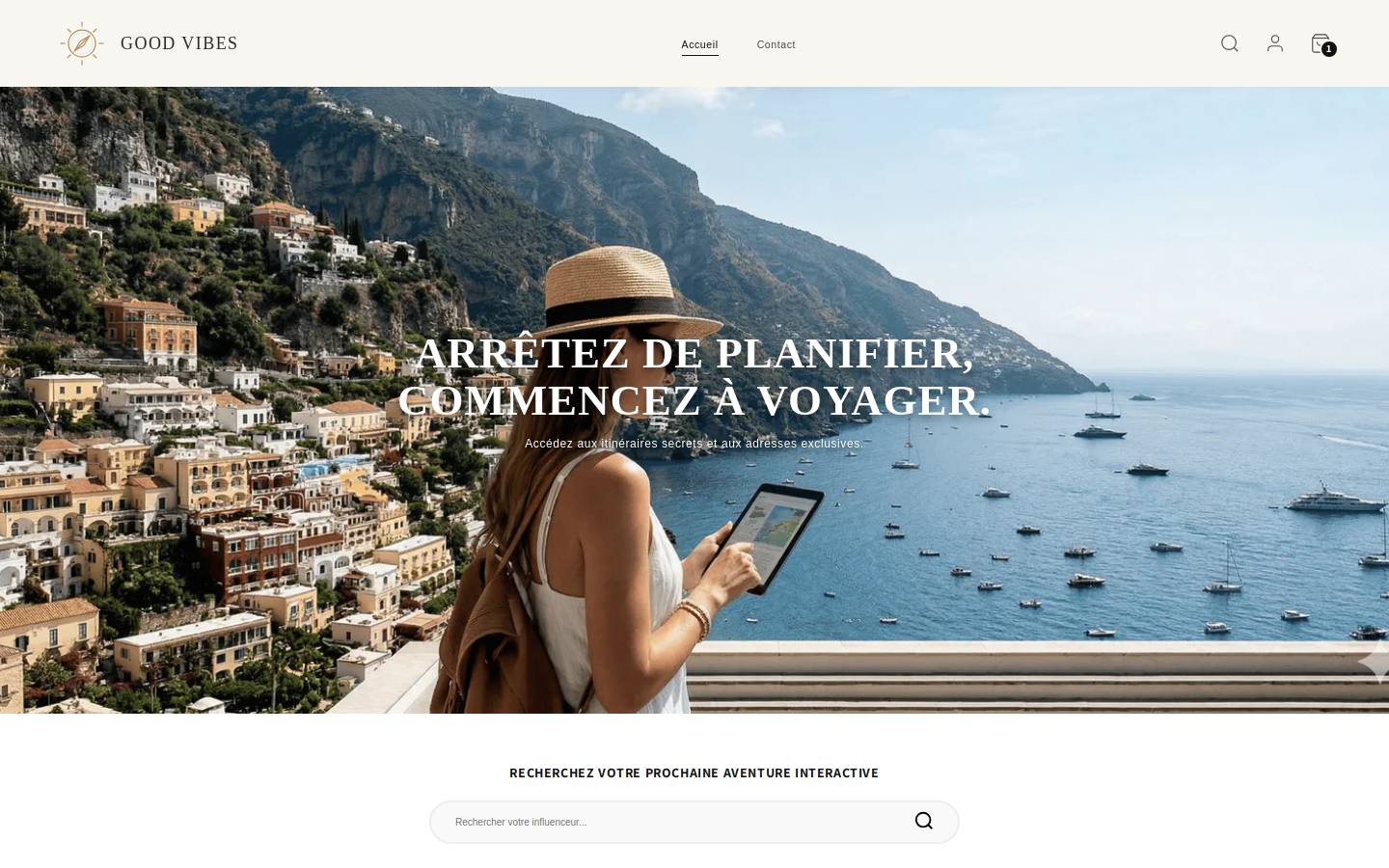 goodvibes-official.com homepage screenshot