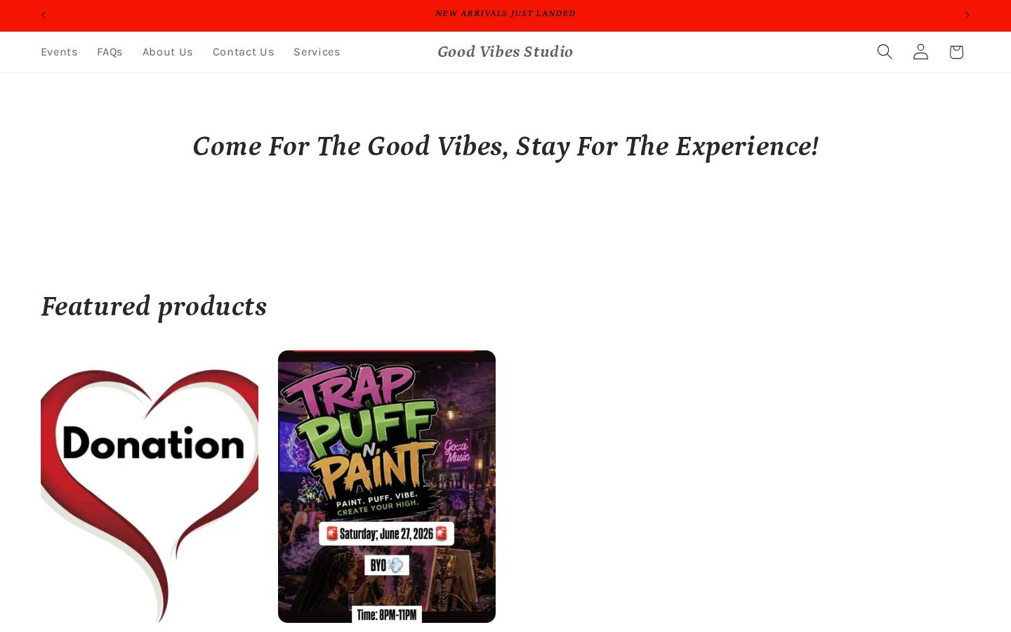 goodvibesstudio.net homepage screenshot