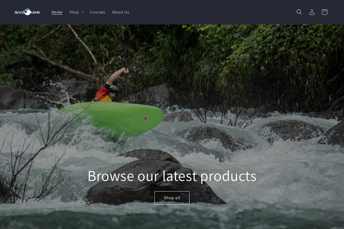 goodwave-store.in homepage screenshot