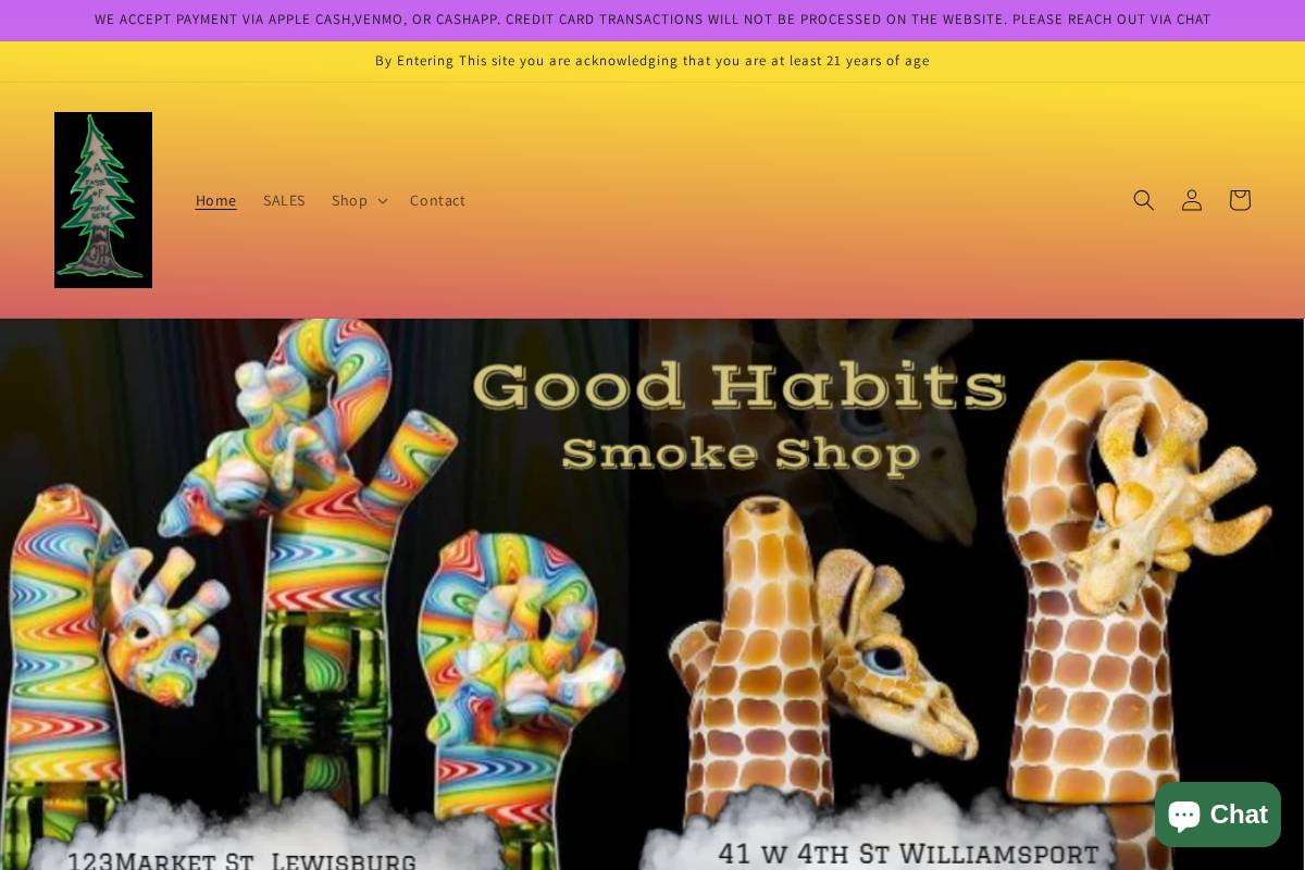 goodxhabits.com homepage screenshot