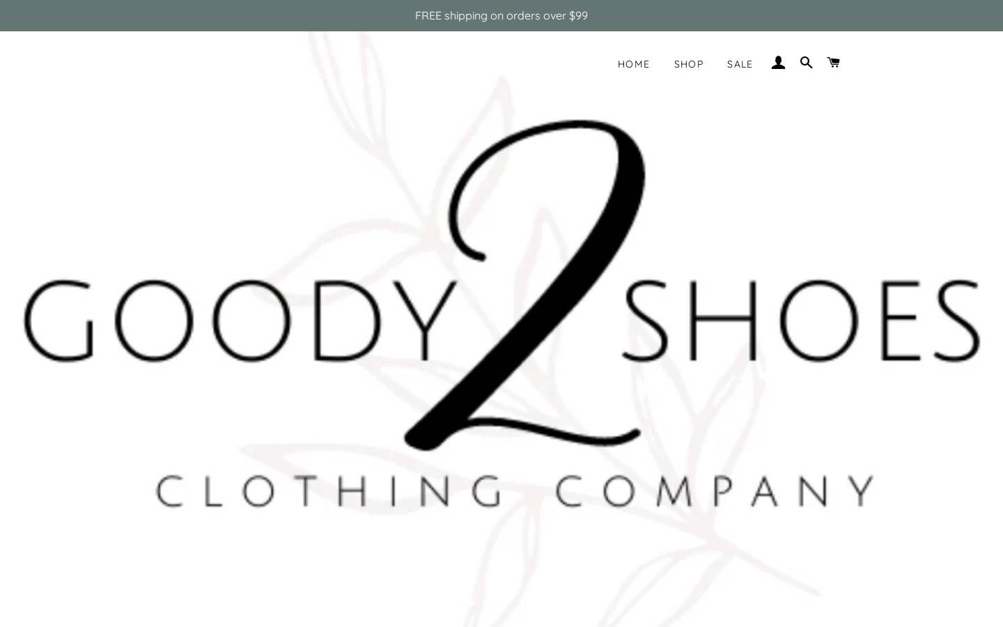 goody2shoesclothingco.com homepage screenshot