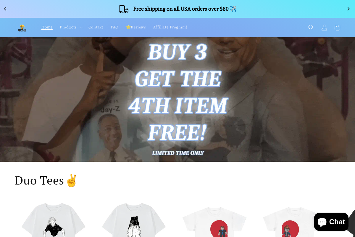 Goofyahhtees homepage screenshot