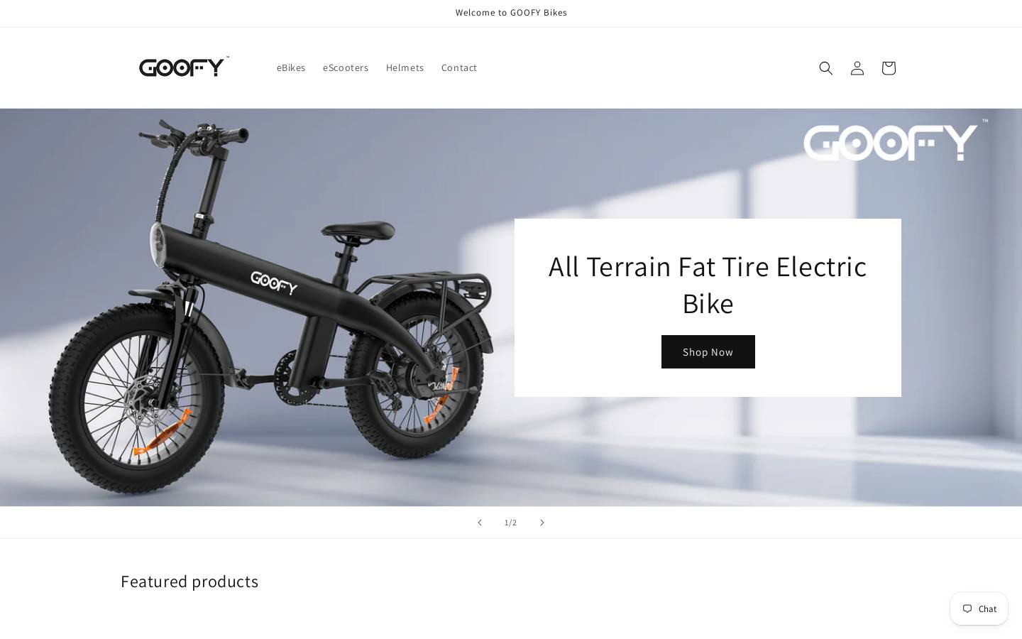 goofybikes.com homepage screenshot