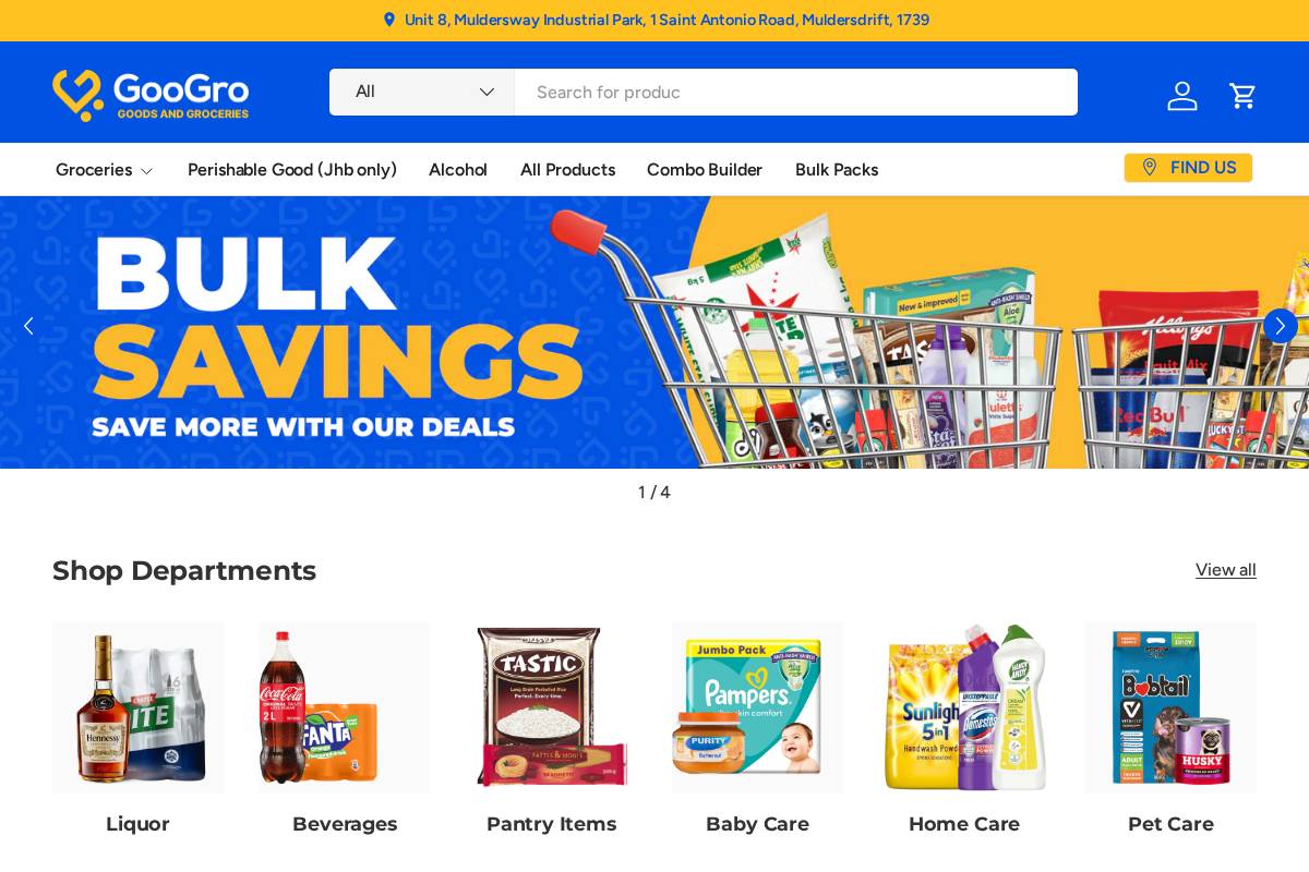googro.co.za homepage screenshot