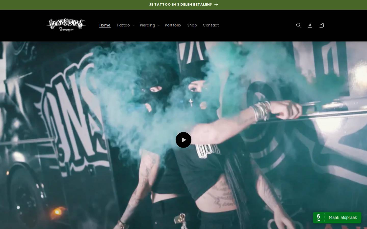 goonsandqueensterneuzen.nl homepage screenshot