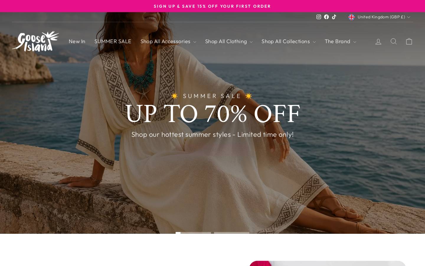 Goose Island homepage screenshot