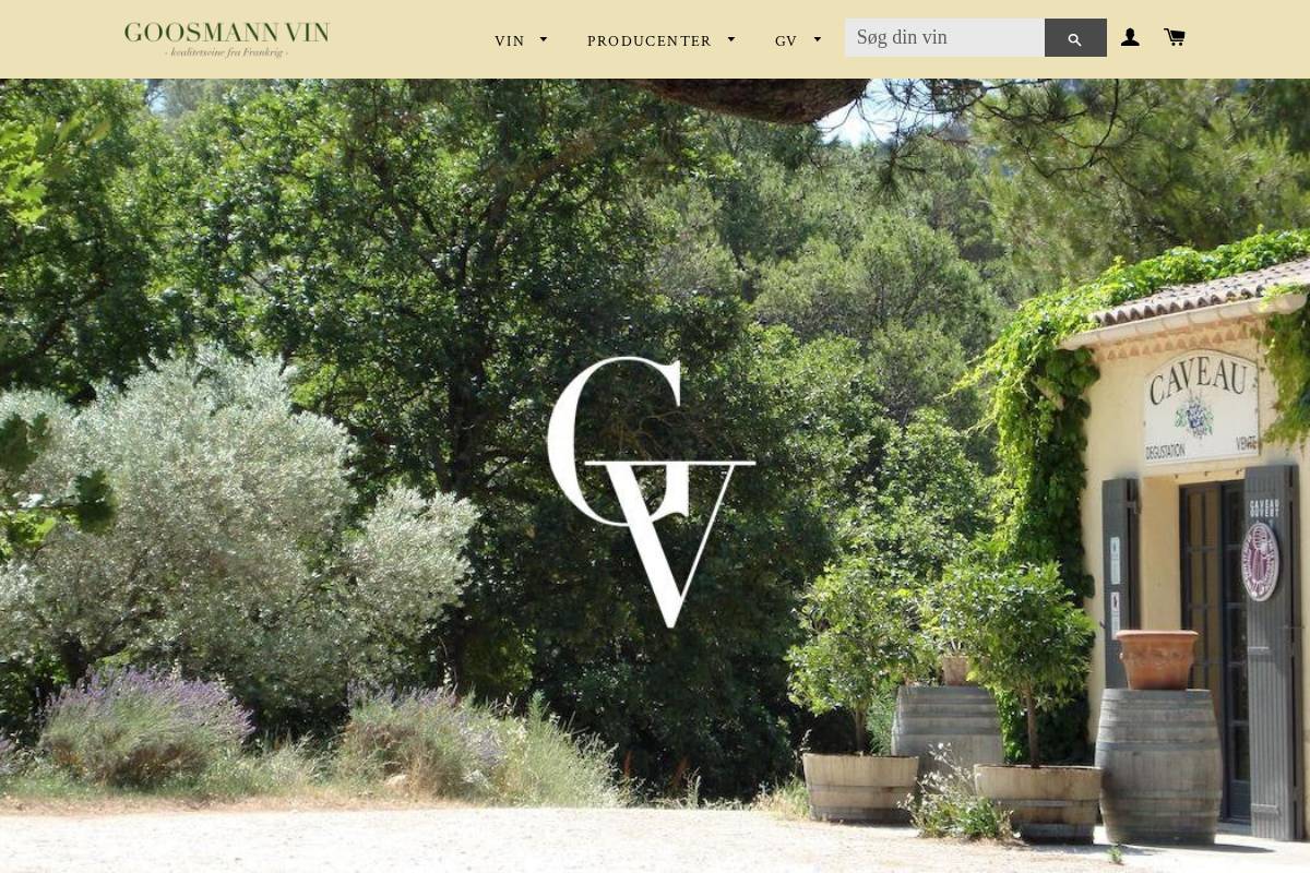 goosmannvin.dk homepage screenshot