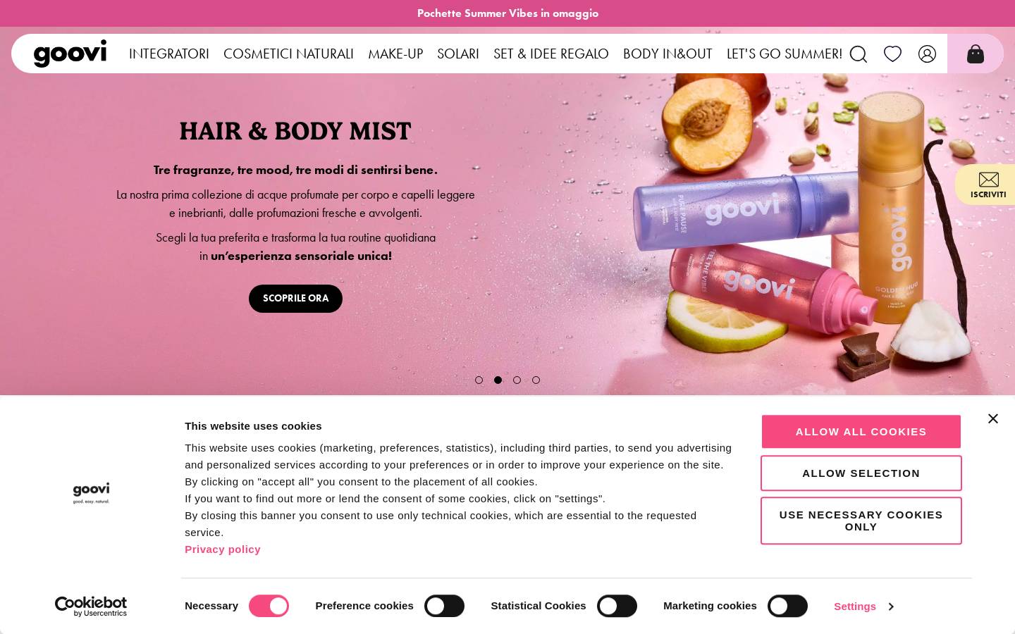 Goovi homepage screenshot