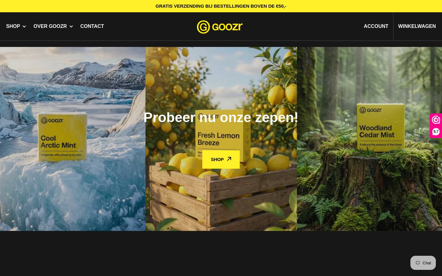 goozr.com homepage screenshot