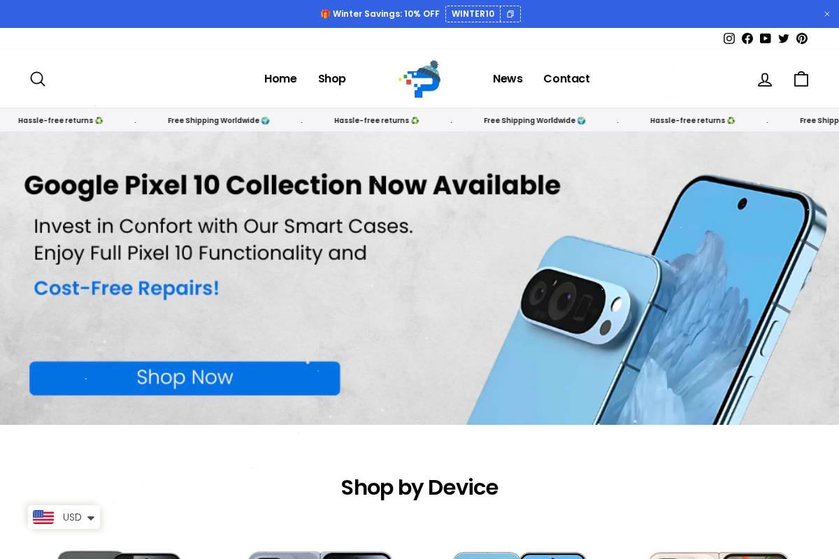 gopixelcase.com homepage screenshot