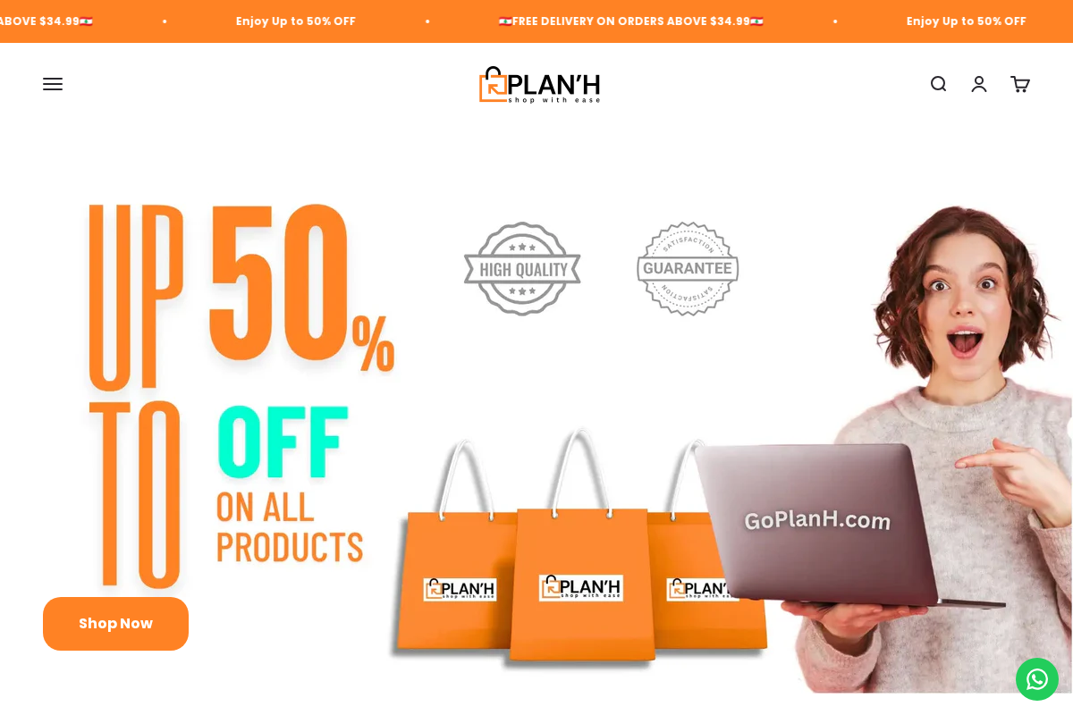 Plan’H homepage screenshot