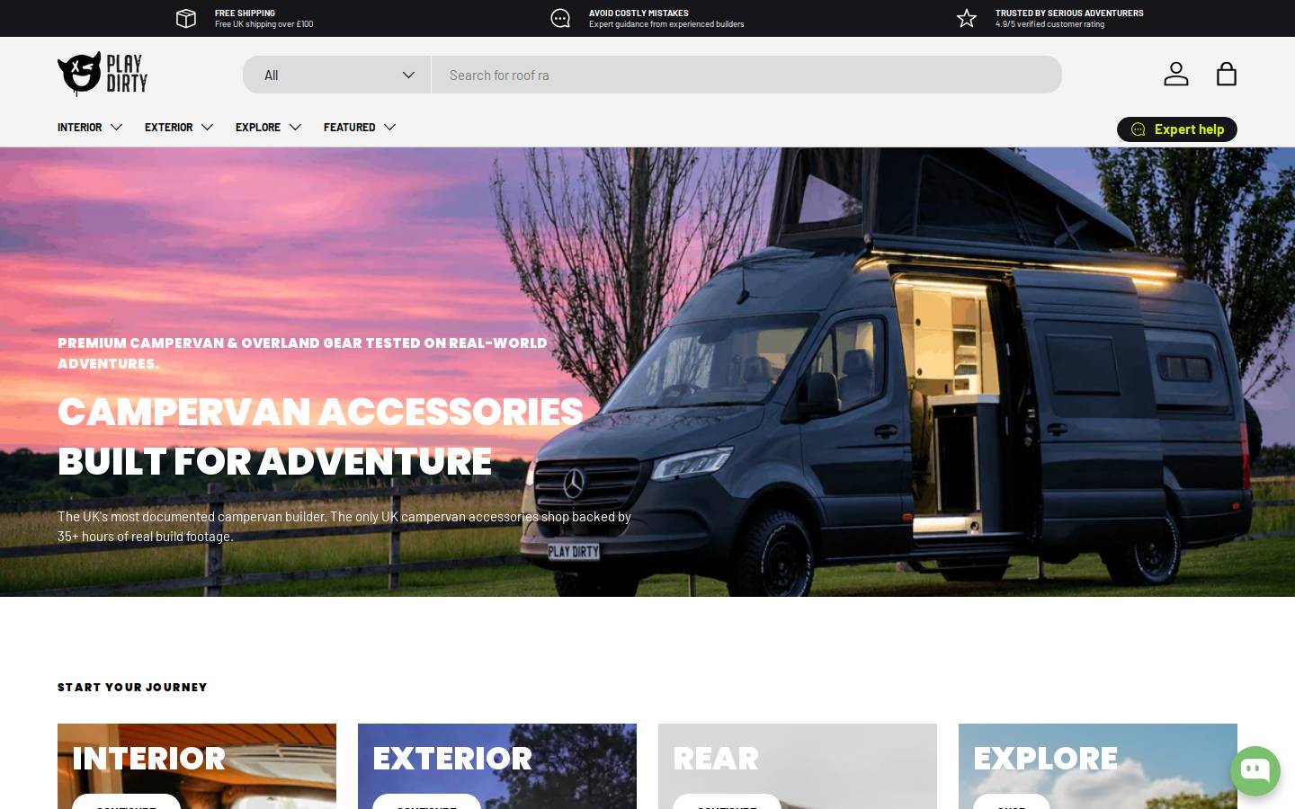 Play Dirty homepage screenshot