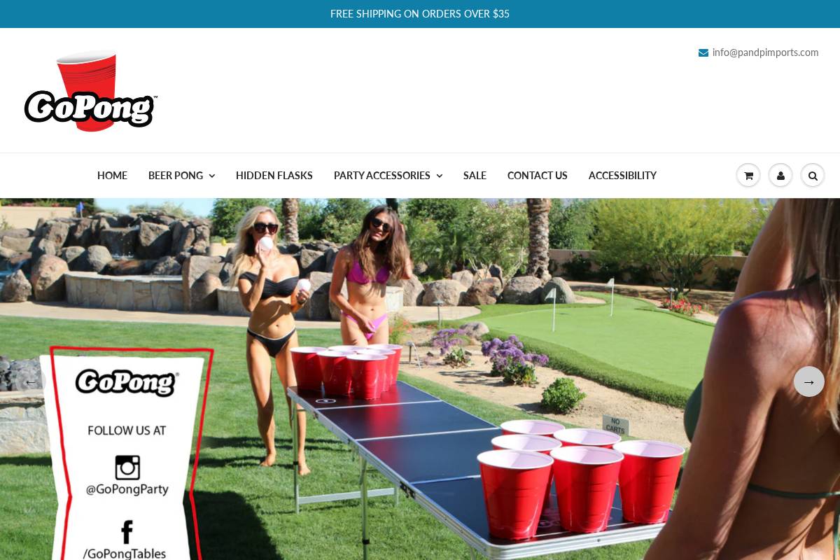 gopong.com homepage screenshot