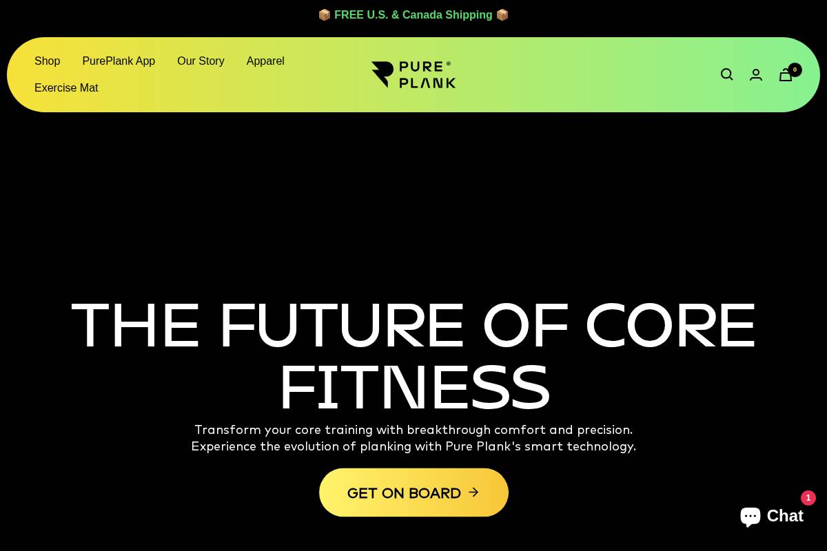 gopureplank.com homepage screenshot