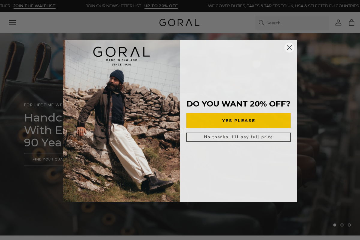 GORAL homepage screenshot